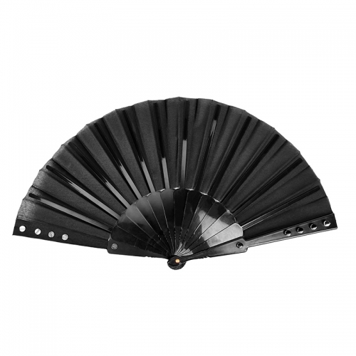 PUNK RAVE black rivets folding fan WS-268