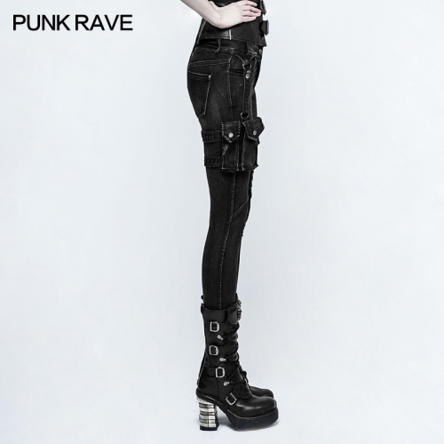 Punk Skinny Jeans K-295-BK