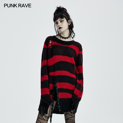 Gothic pullover sweater PUNK RAVE WM-063TMF