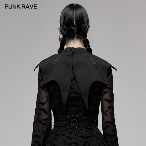 Punk Rave Brand Bat-Pointed Hem Chinese Style Dark Gothic Bat Cloud Shoulder Collar OPS-257LHF