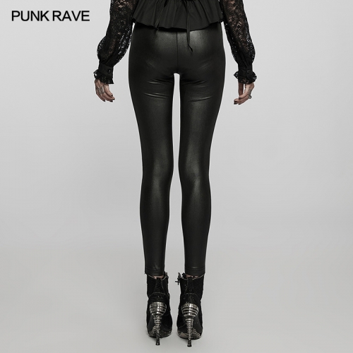 Punk Rave Simple Design Characteristic Hollow Out Appliques Gothic Daily Leggings WK-522DDF
